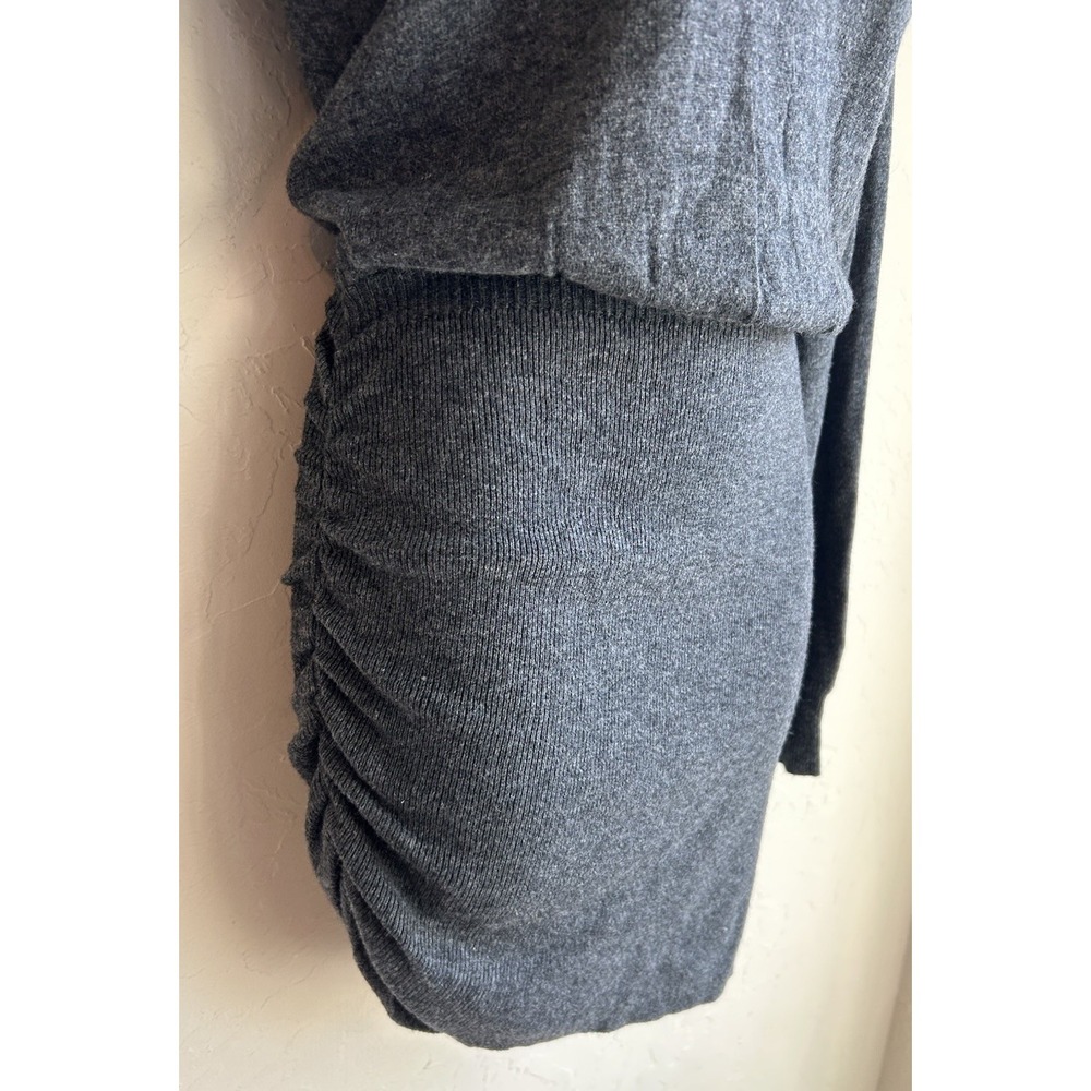 Seroya SER.O.YA Alexandria Turtleneck Sweater Mini Dress S Pewter Gray Luxury - Picture 2 of 11